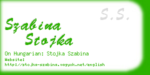 szabina stojka business card